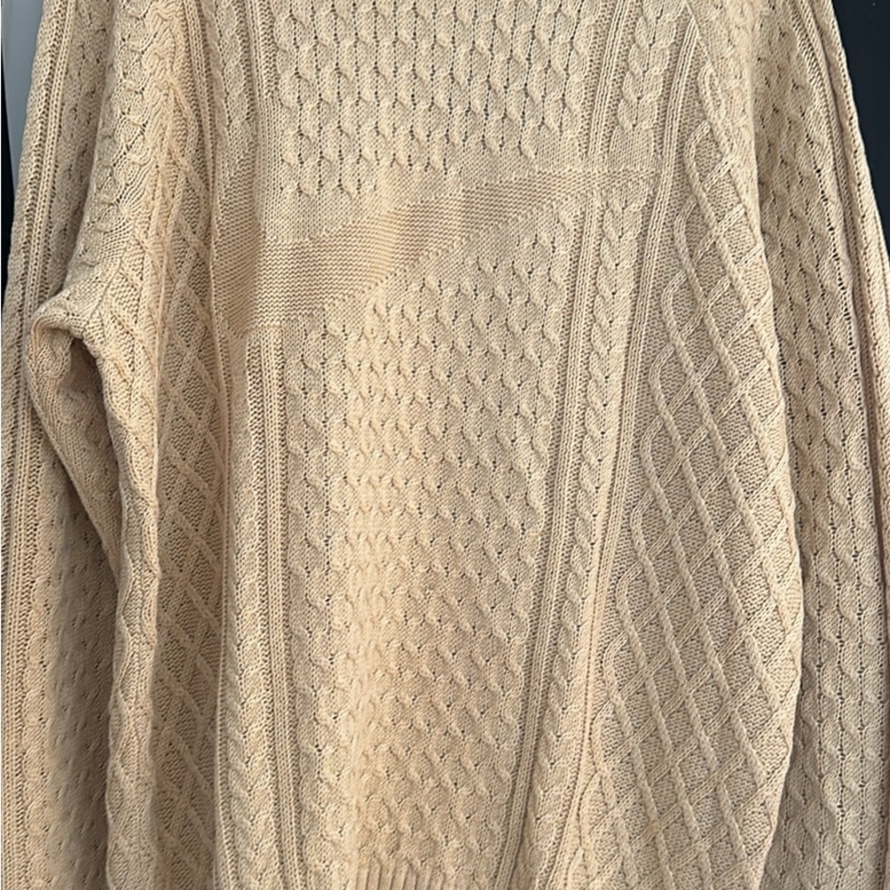 NEW Nike Cable Knit Sweater in Beige